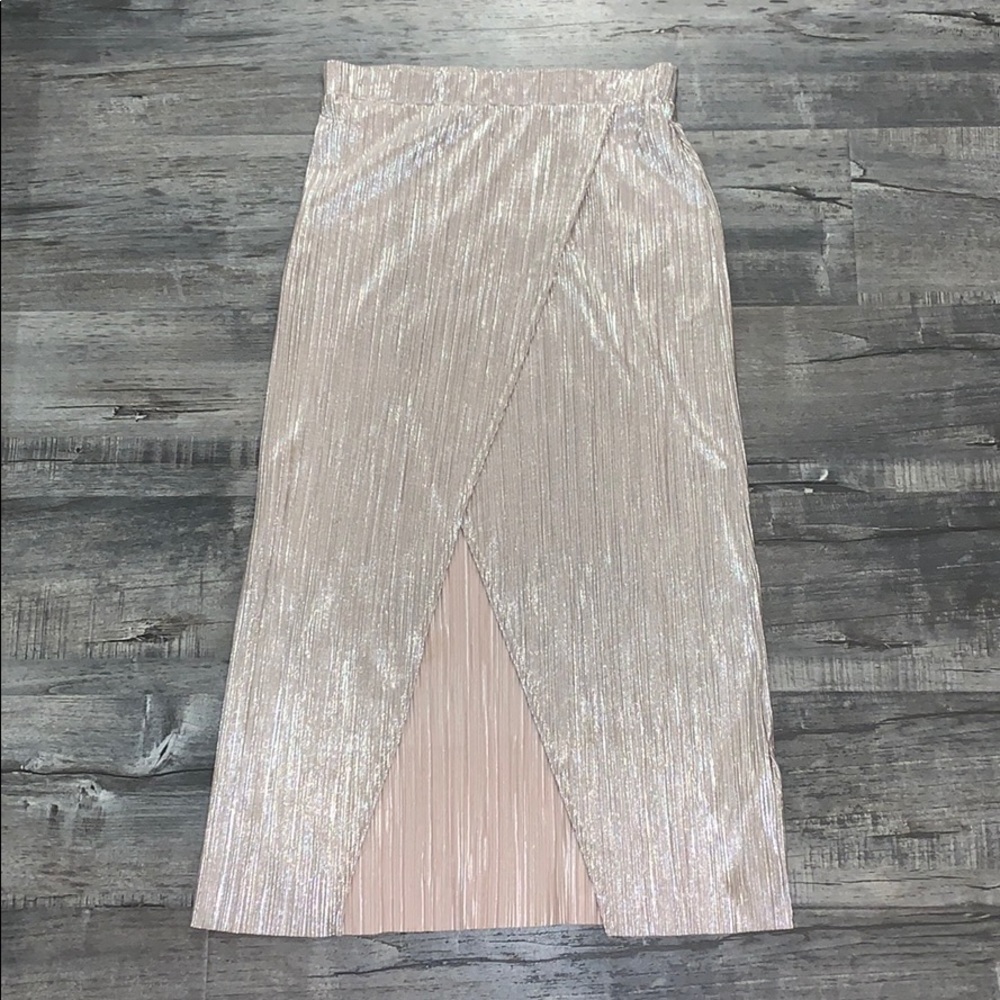 Topshop gold skirt